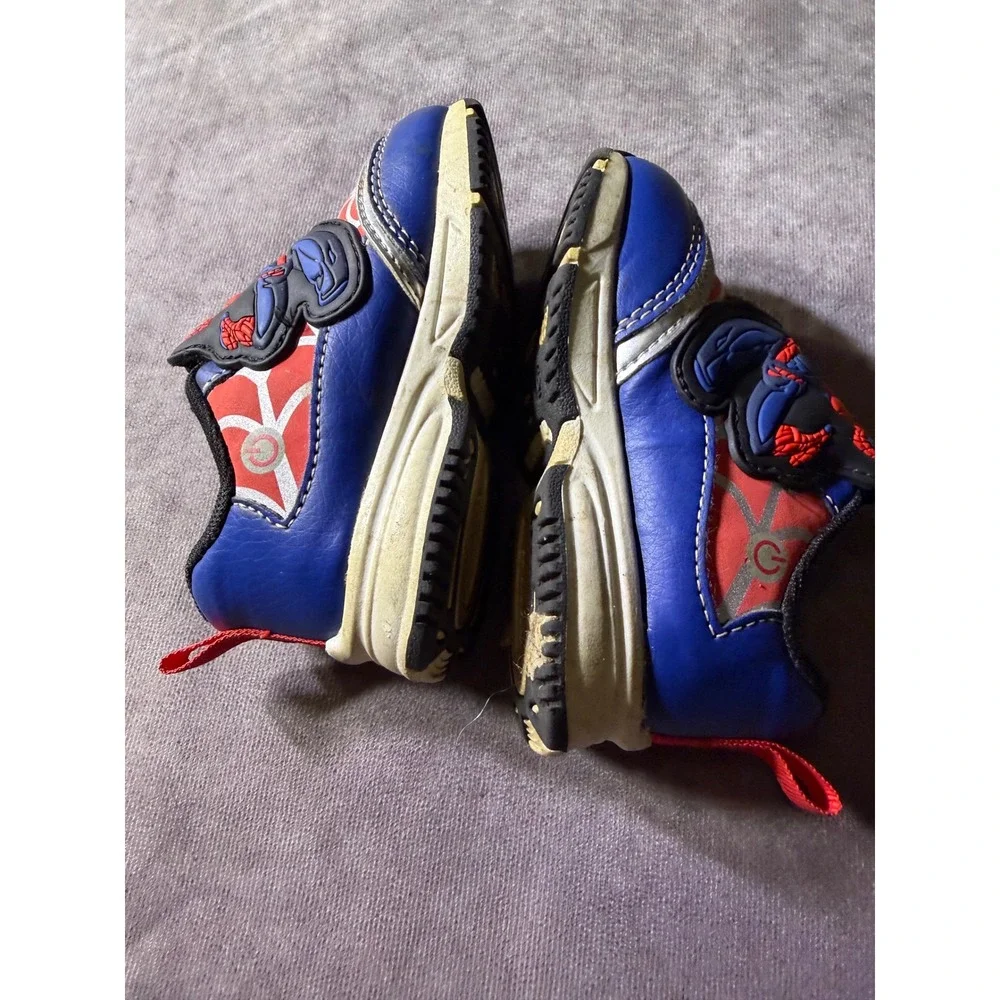 Marvel Spider-Man Ground Up Toddler Light Up Sneakers Blue Red Size 6 Toddler